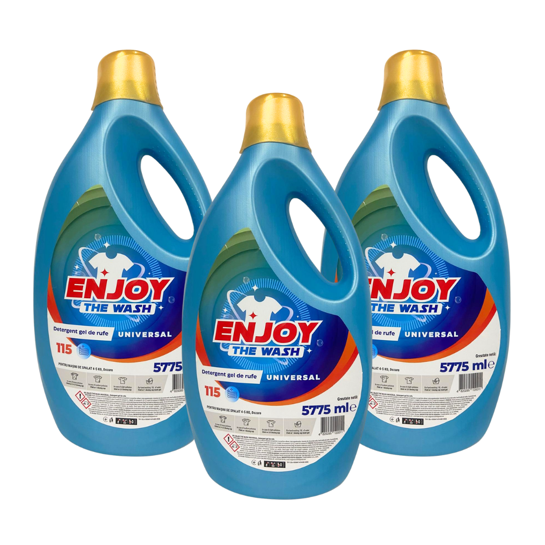 Pachet 3x Detergent Lichid Enjoy The Wash Universal 5.775L