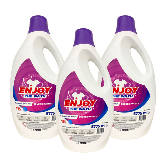 Pachet 3x Detergent Lichid Enjoy The Wash Colors + White 5.775L