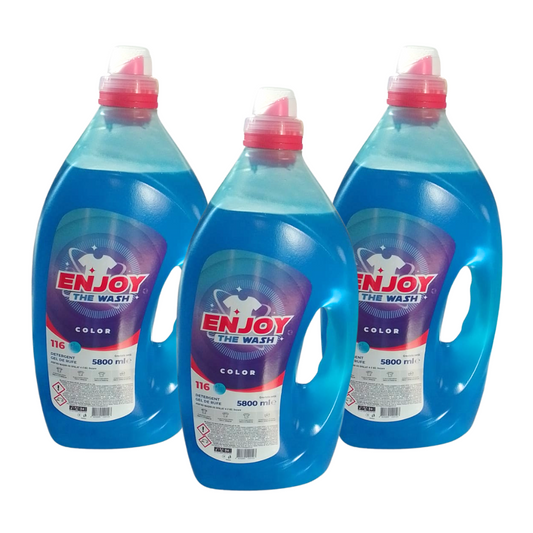 Pachet 3x Detergent Lichid Enjoy The Wash Color Albastru 5.775L